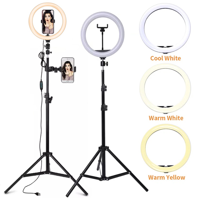 Photography Lighting Tool - 6/10/12 Inch LED Selfie Ring Light