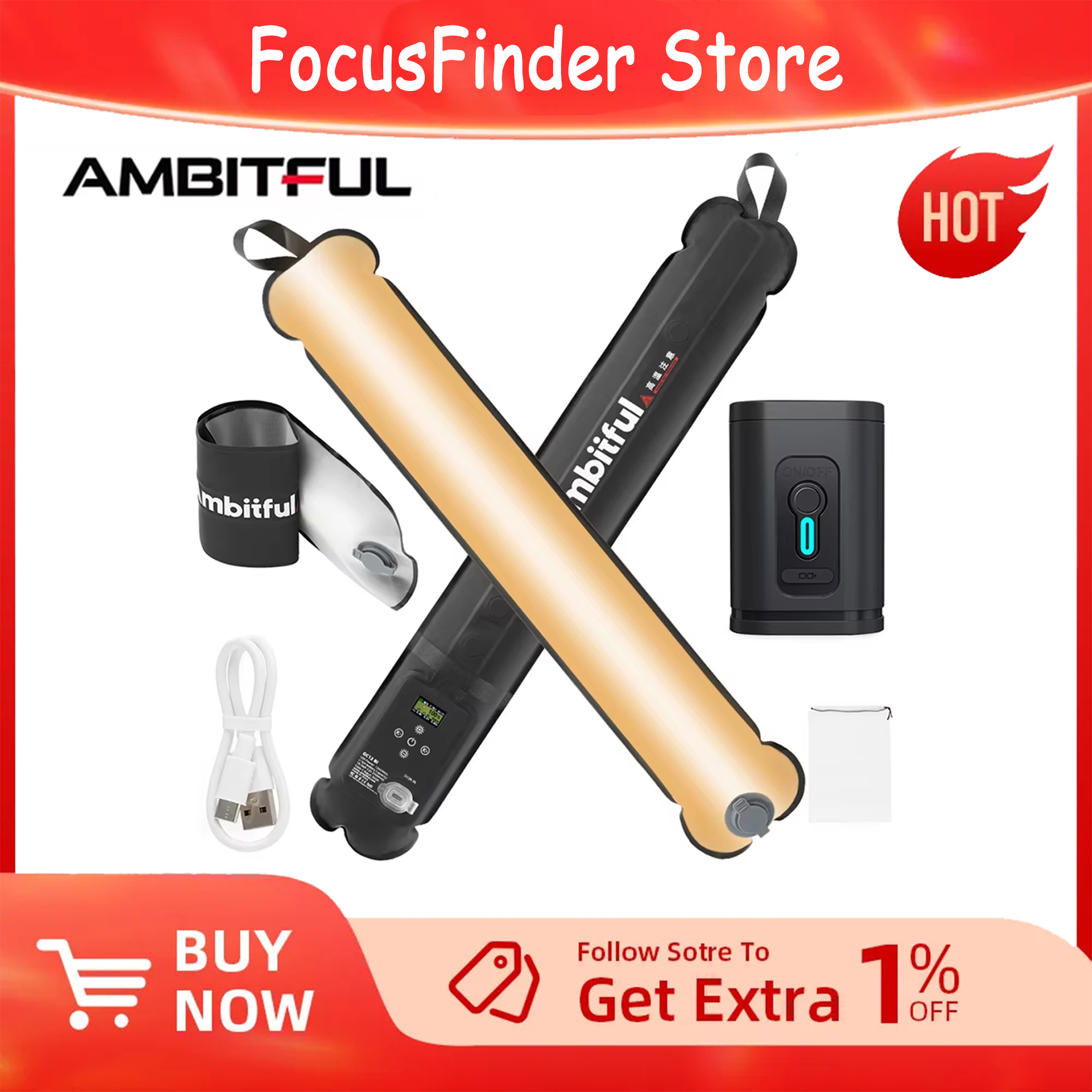 Photography Mobile Lighting - Ambitful GC12 Gold Crow Air Inflatable