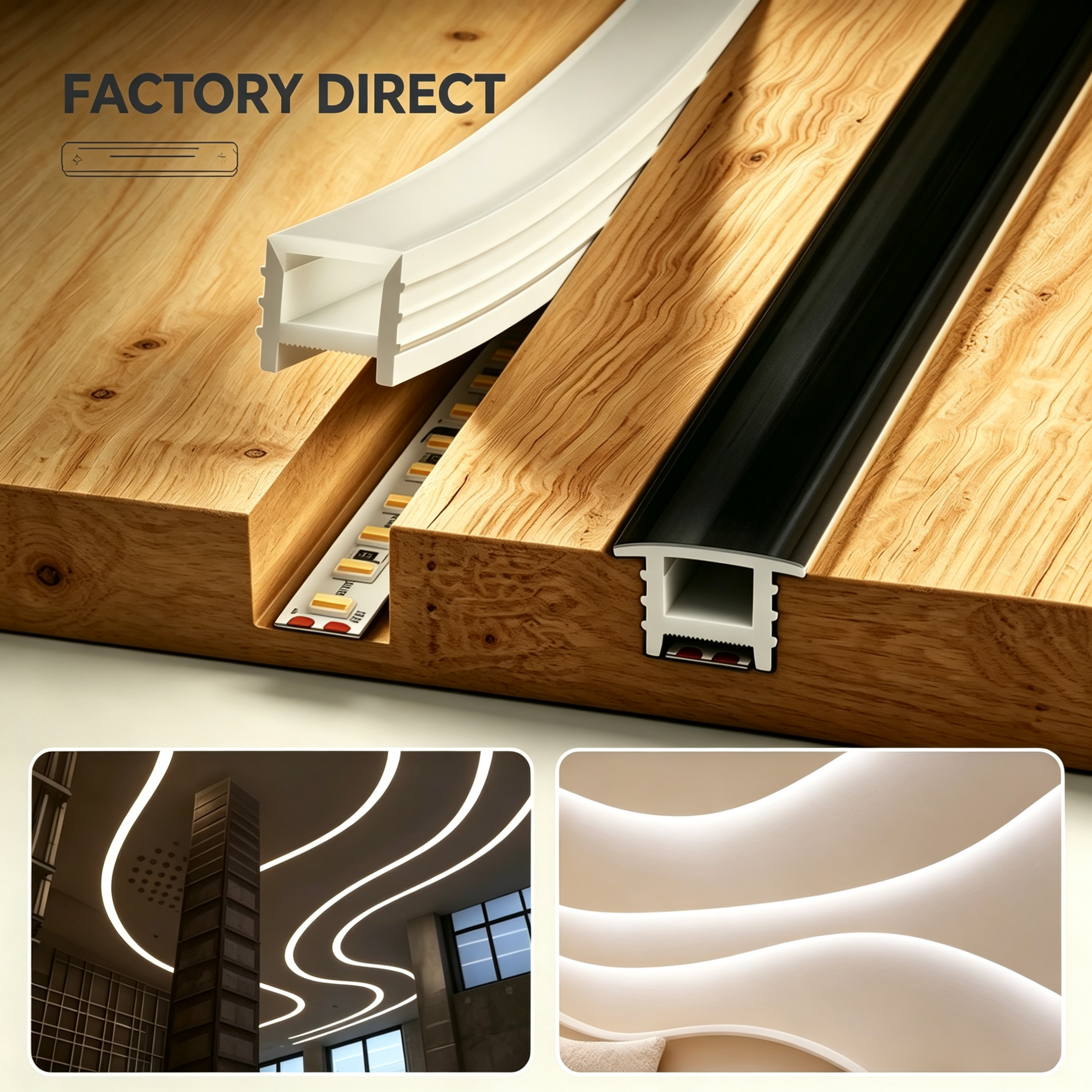 Diffusion Material Roll - Flexible Silicone LED Channel Profile with