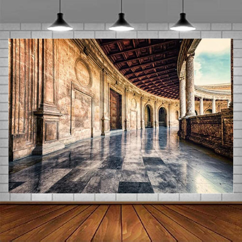 Vintage Photography Lighting - Vintage Medieval Architectural Photography Backdrop City