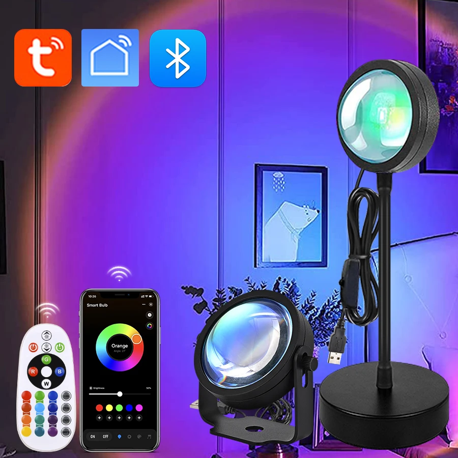 Photography Lighting Mood - Tuya Smart Sunset Projector Lamp RGB