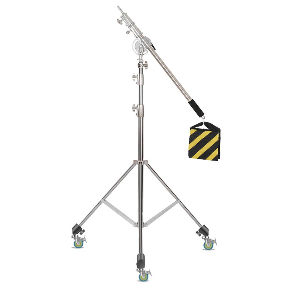 Photography Video Lighting Kit With Adjustable Tripod Stand - Đen Nhiệm Vụ Nước Trọng Lượng