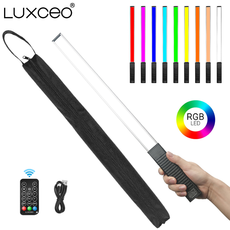 Photography Lighting Wand - LUXCEO Q508A Handheld RGB Video Tube