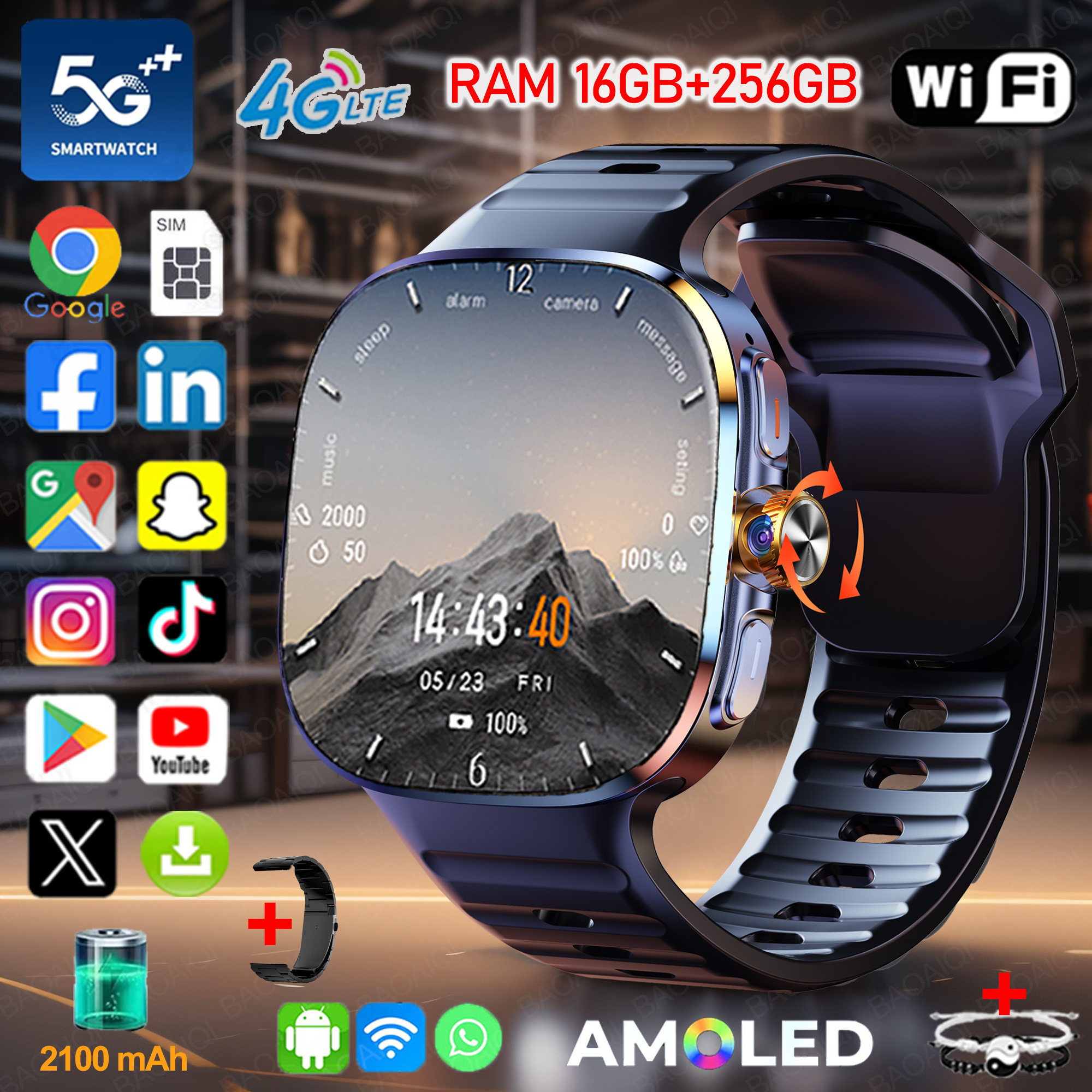 Photography Lighting Gels - 2.40 inch Larger Screen 4G/5G Smartwatch