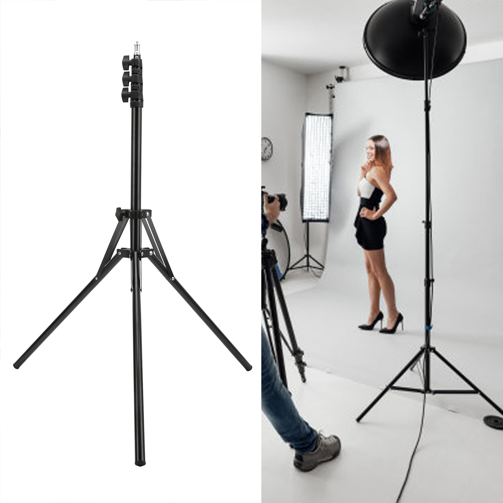 Photography Lighting Softbox - Foldable Tripod With 1/4 Screw 190cm