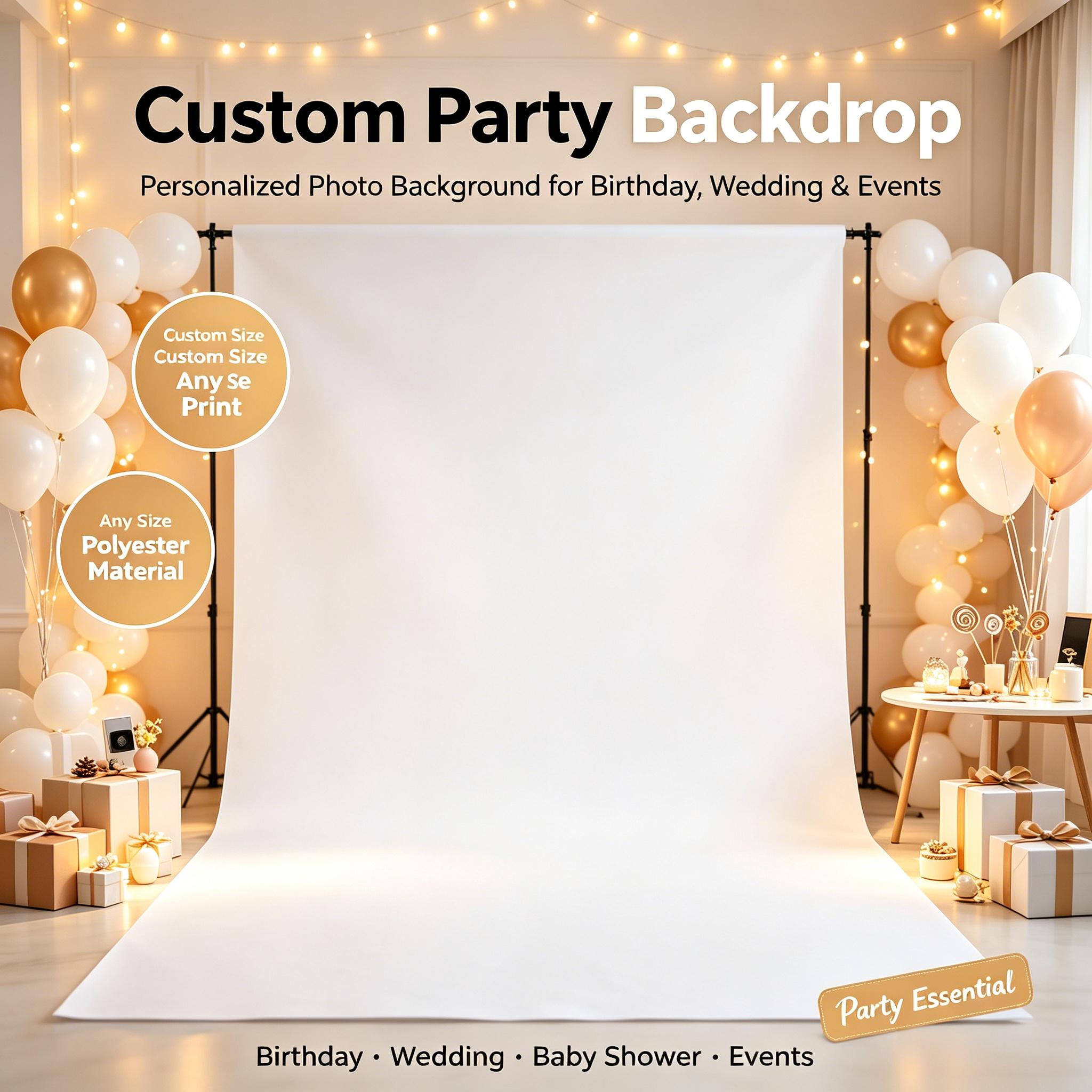 Photography Lighting Backdrop - Custom Photo Backdrop, Personalized Party Banner