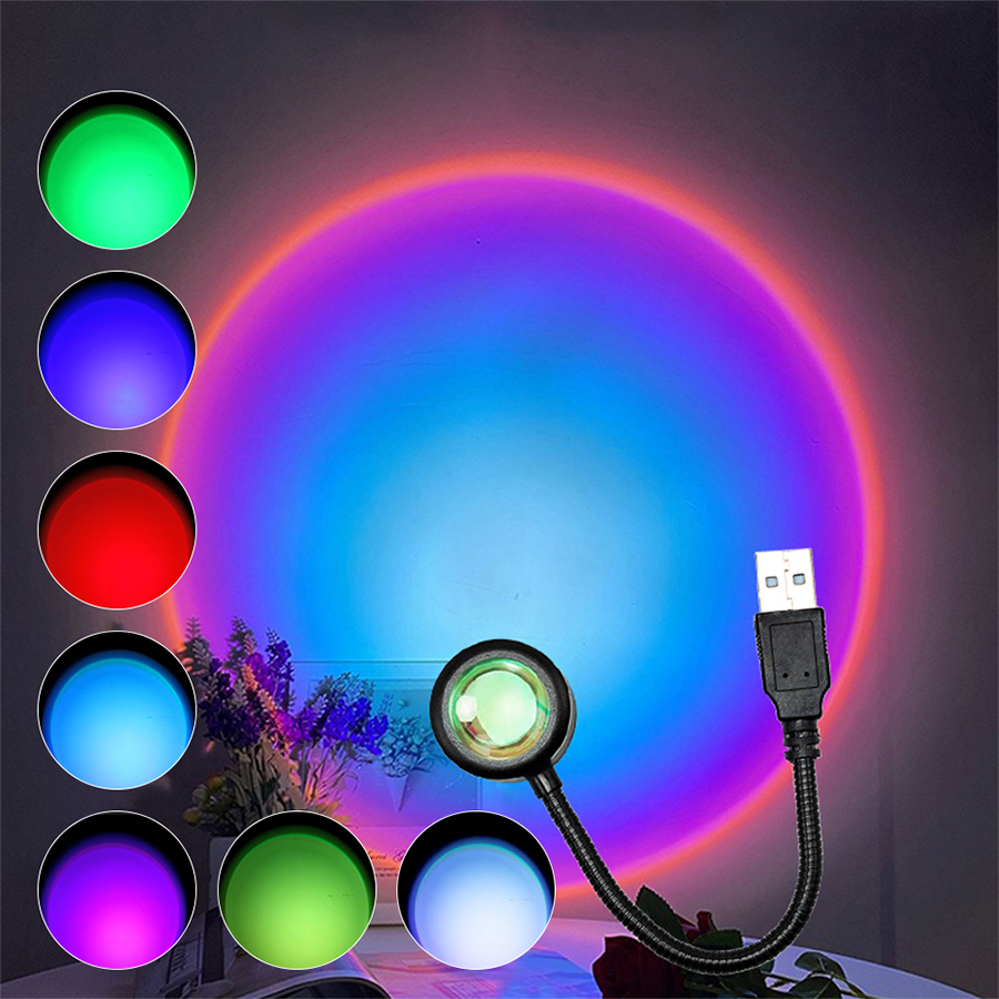 Photography Lighting Diy - Mini LED Sunset Lamp USB Projector