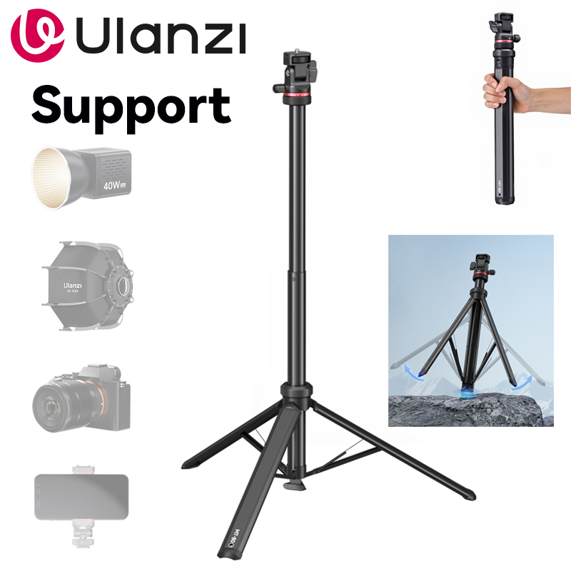 Photography Video Lighting Kit With Adjustable Tripod Stand - Ulanzi MT-80 Mobile Lamp Tripod 2M
