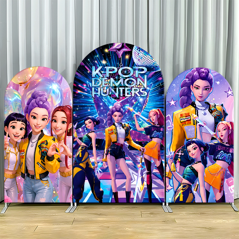 Photography Lighting Backdrop - Kpop Demon Hunters Arch Backdrop Cover