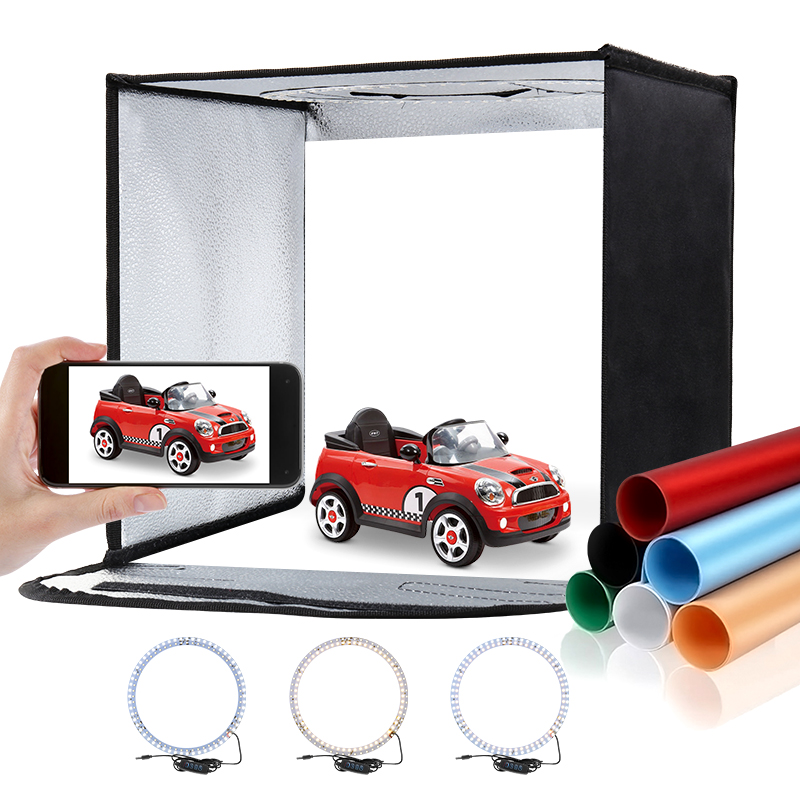 Photography Lighting And Backdrop - 11.8x11.8inch Fold Photo Studio Light Box