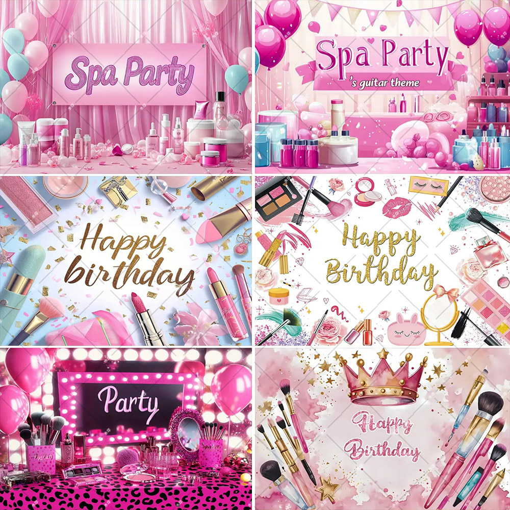 Photography Lighting Backdrop - Pink Beauty Makeup Spa Theme Sexy