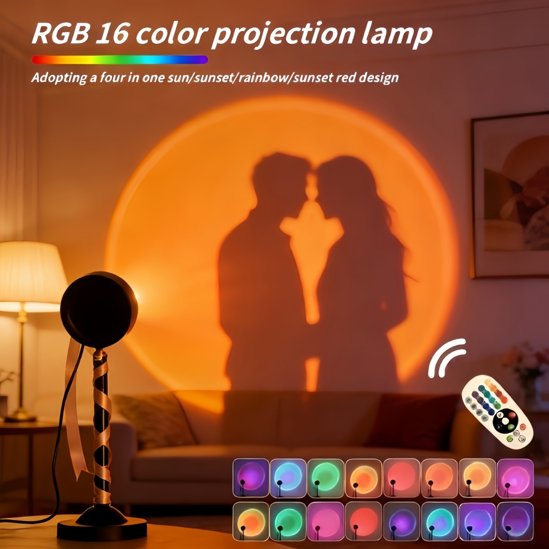 Photography Lighting Mood - 16 Color RGB Changing Sunset Lamp