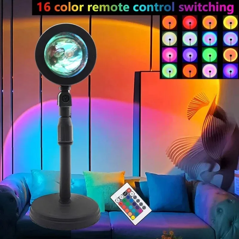 Photography Lighting Mood - 16 Color Sunset Lamp,RGB Mood Lighting,Floor