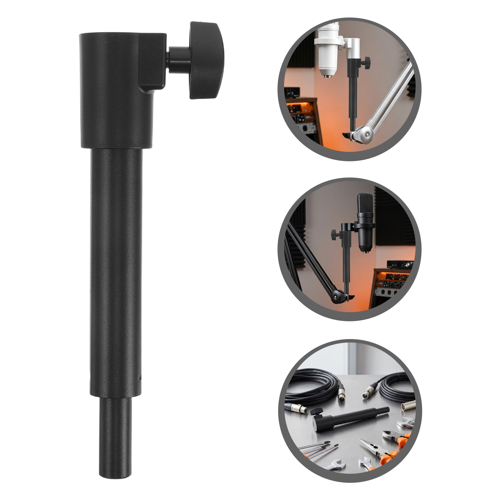 Boom Arm Stand - Short Mic Stand Extension Rod Adjustable