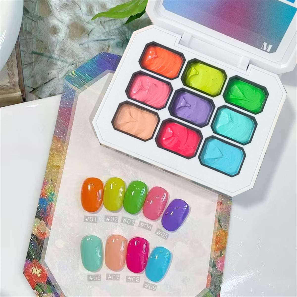 1pc 9-color Solid Nail Polish  - đánh giá và giá Photography Lighting Gels
