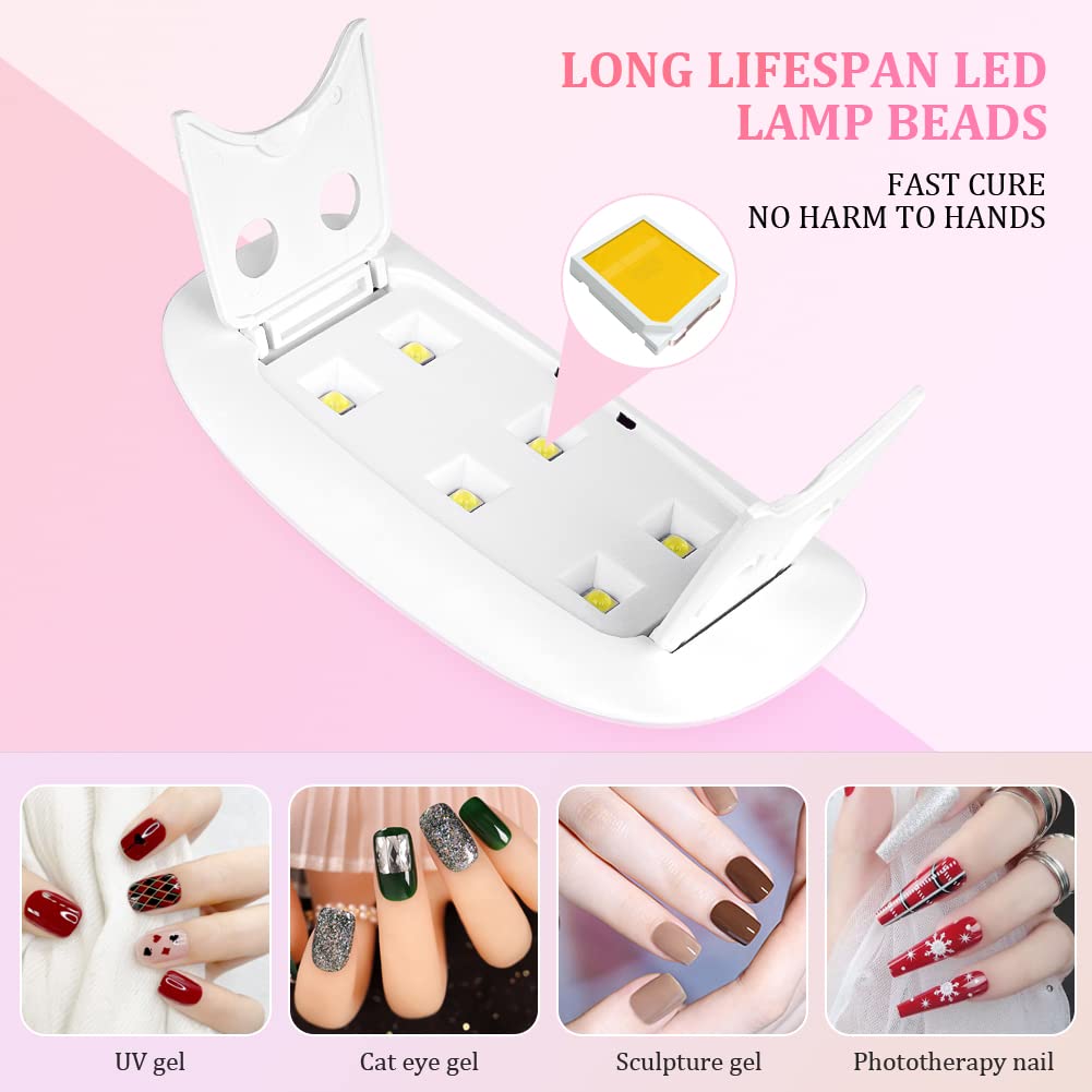 Portable 6 LED UV Nail Lamp 6W - đánh giá và giá Photography Lighting Gels