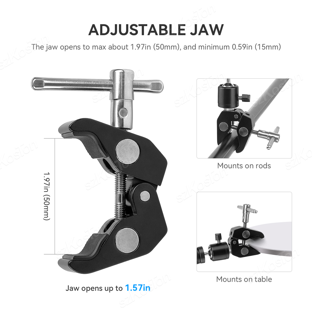 Camera Metal Super Clamp 360°  - đánh giá và giá Photography Lighting Tool