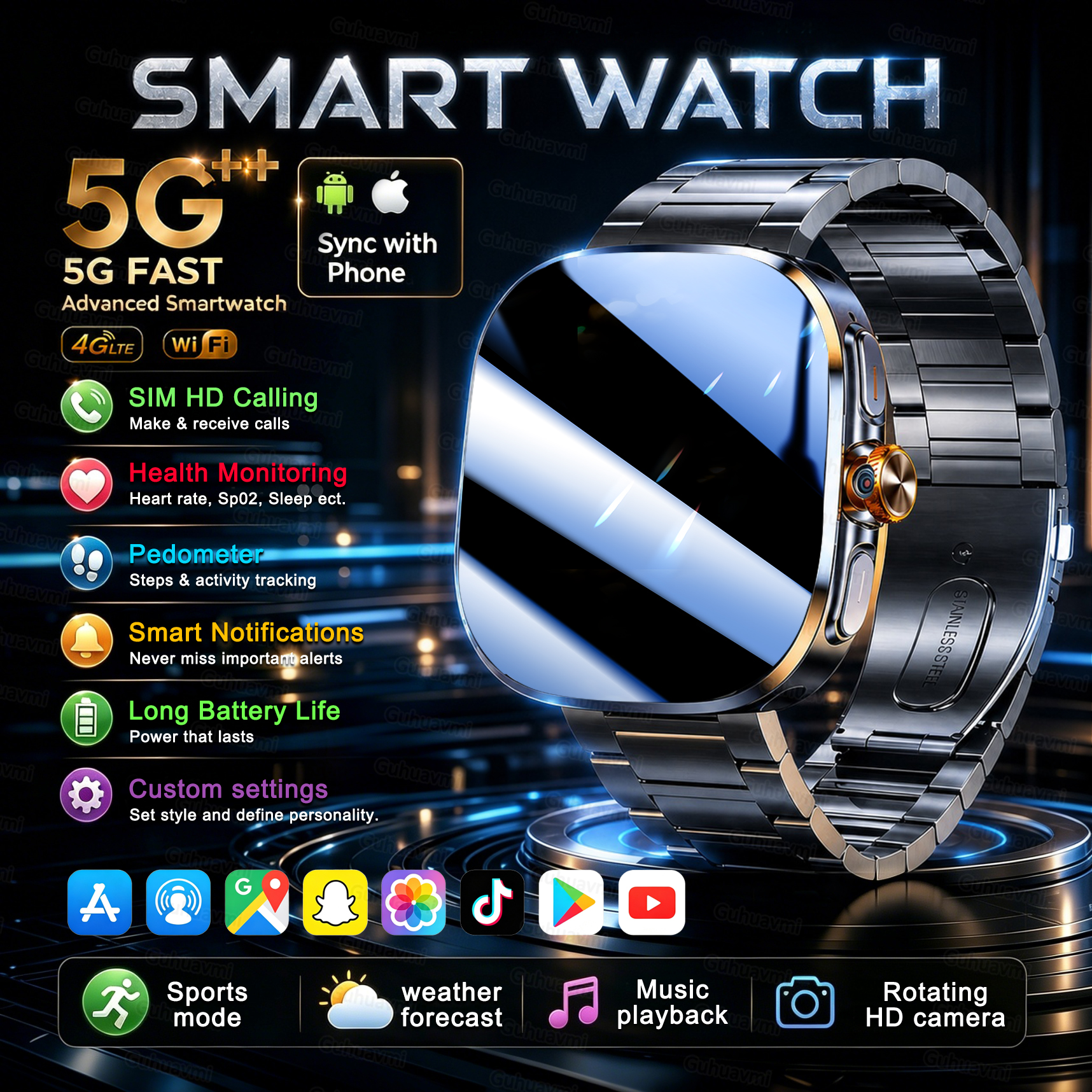 New 4G 5G Full Netcom Smartwat - đánh giá và giá Photography Lighting Gels