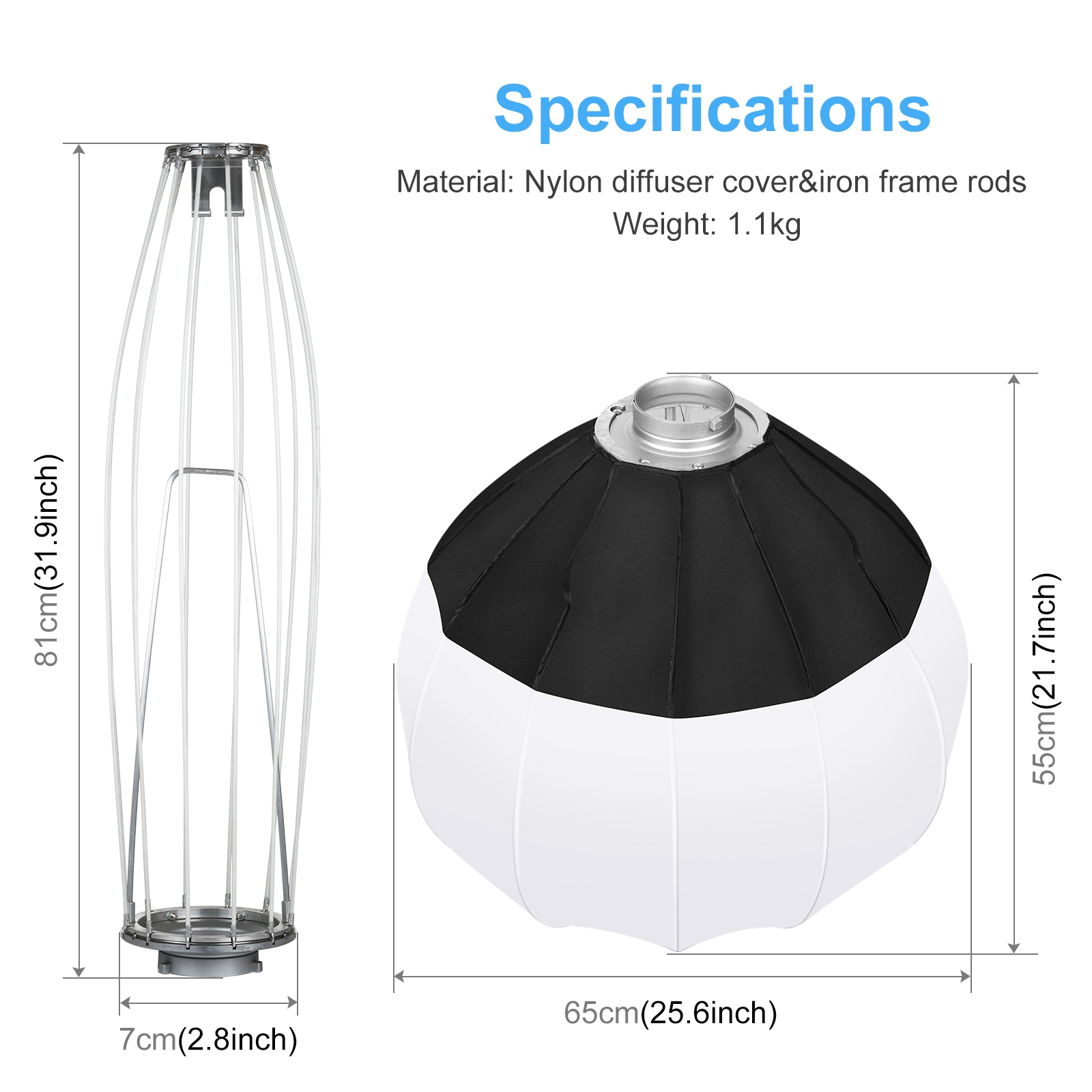 PULUZ 65cm Foldable Lantern So - đánh giá và giá Photography Lighting Softbox