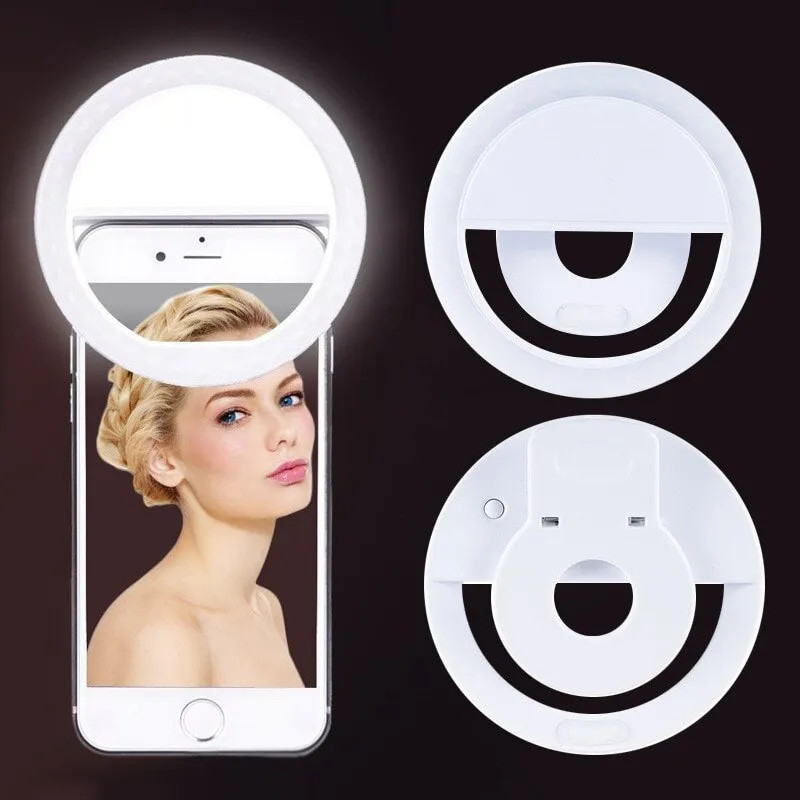 USB Rechargeable LED Selfie Ri - đánh giá và giá Photography Lighting Tool