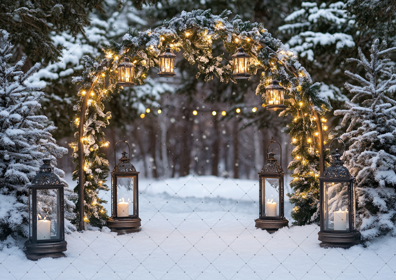 Christmas Snow Pine Arch Vinta - đánh giá và giá Vintage Photography Lighting