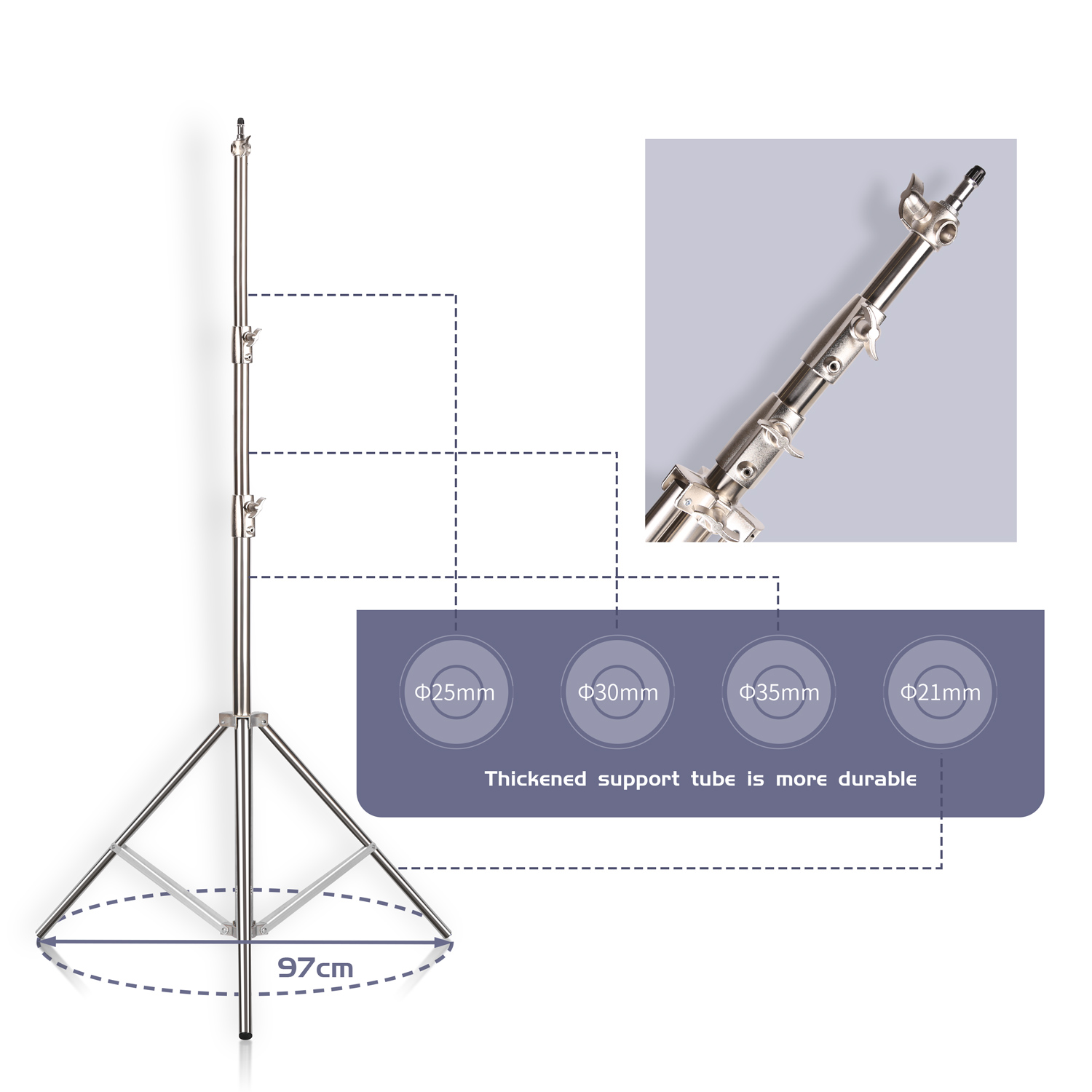 Đen Nhiệm Vụ Nước Trọng Lượng  - đánh giá và giá Photography Video Lighting Kit With Adjustable Tripod Stand