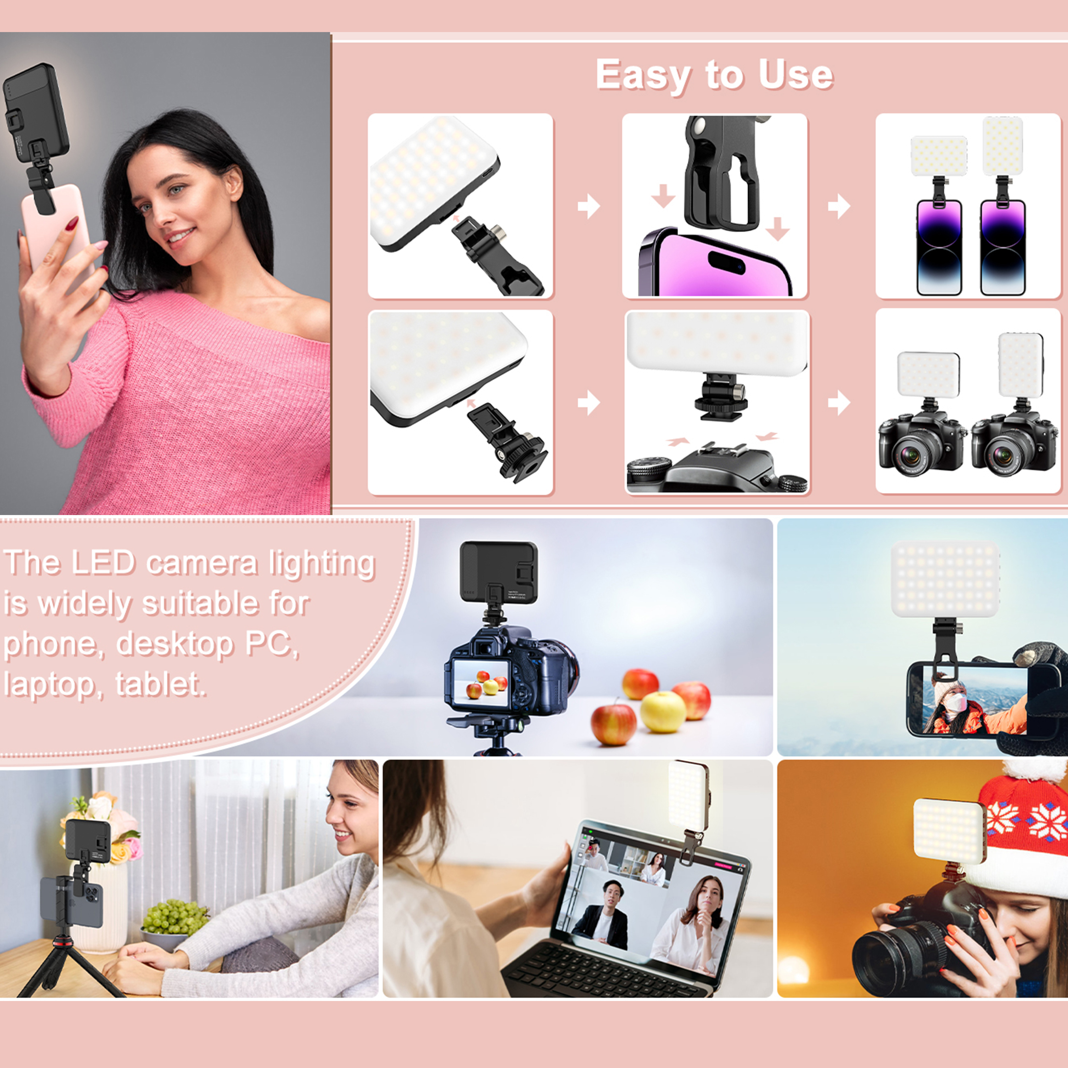 LED Selfie Light 60 High Power - đánh giá và giá Photography Lighting Flash