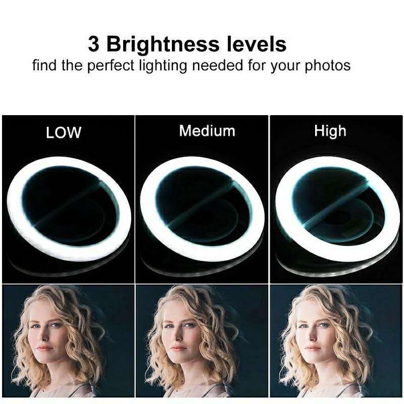 Đèn LED Selfie Vòng Sáng 3 Cấp - đánh giá và giá Photography Lighting Flash