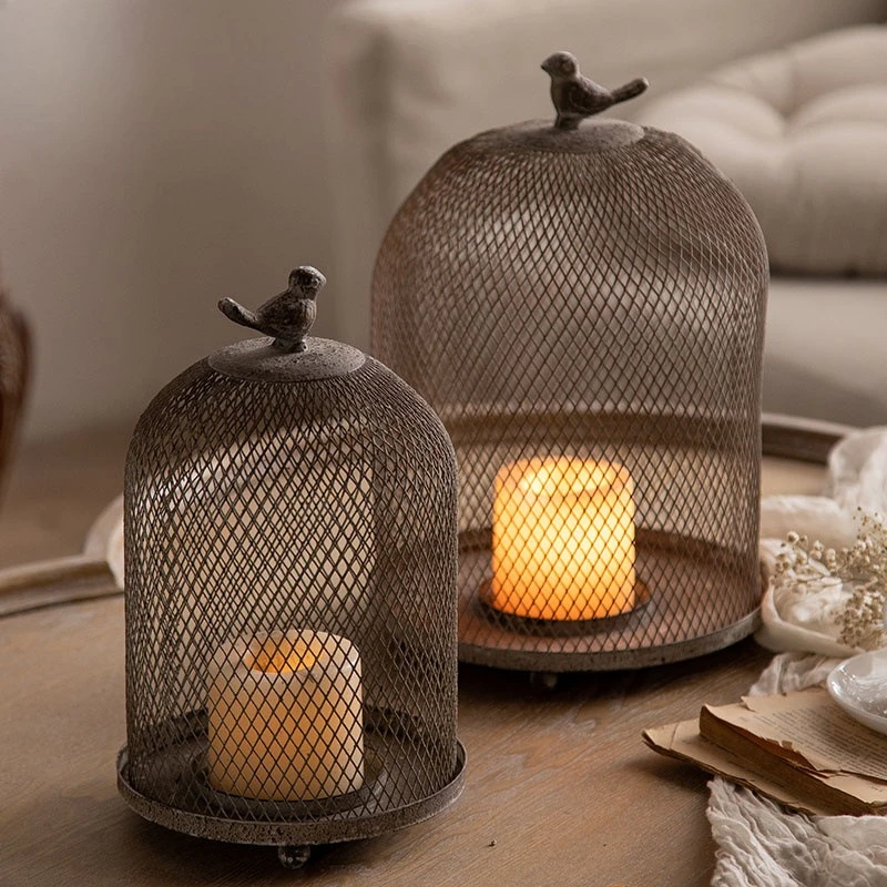 Vintage Iron Birdcage Candle H - đánh giá và giá Vintage Photography Lighting