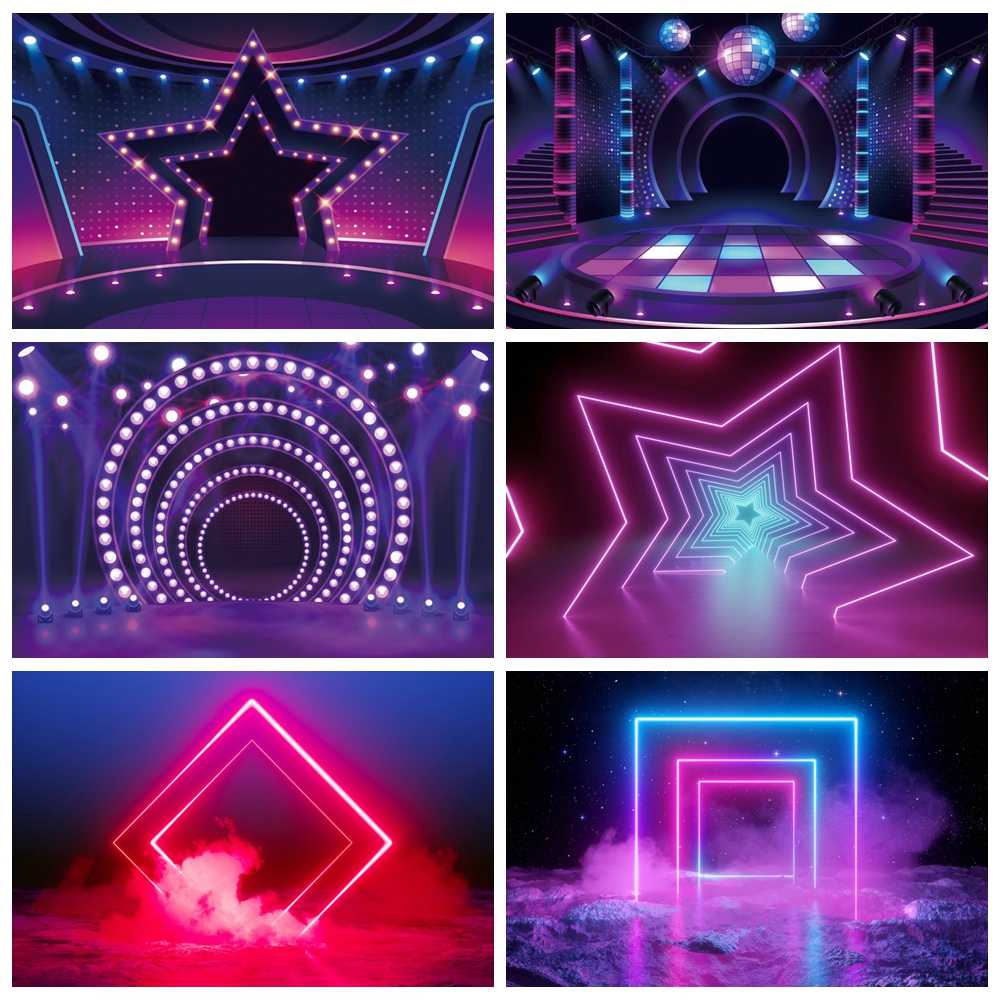 Neon Lights Stage Photography  - đánh giá và giá Photography Lighting And Backdrop