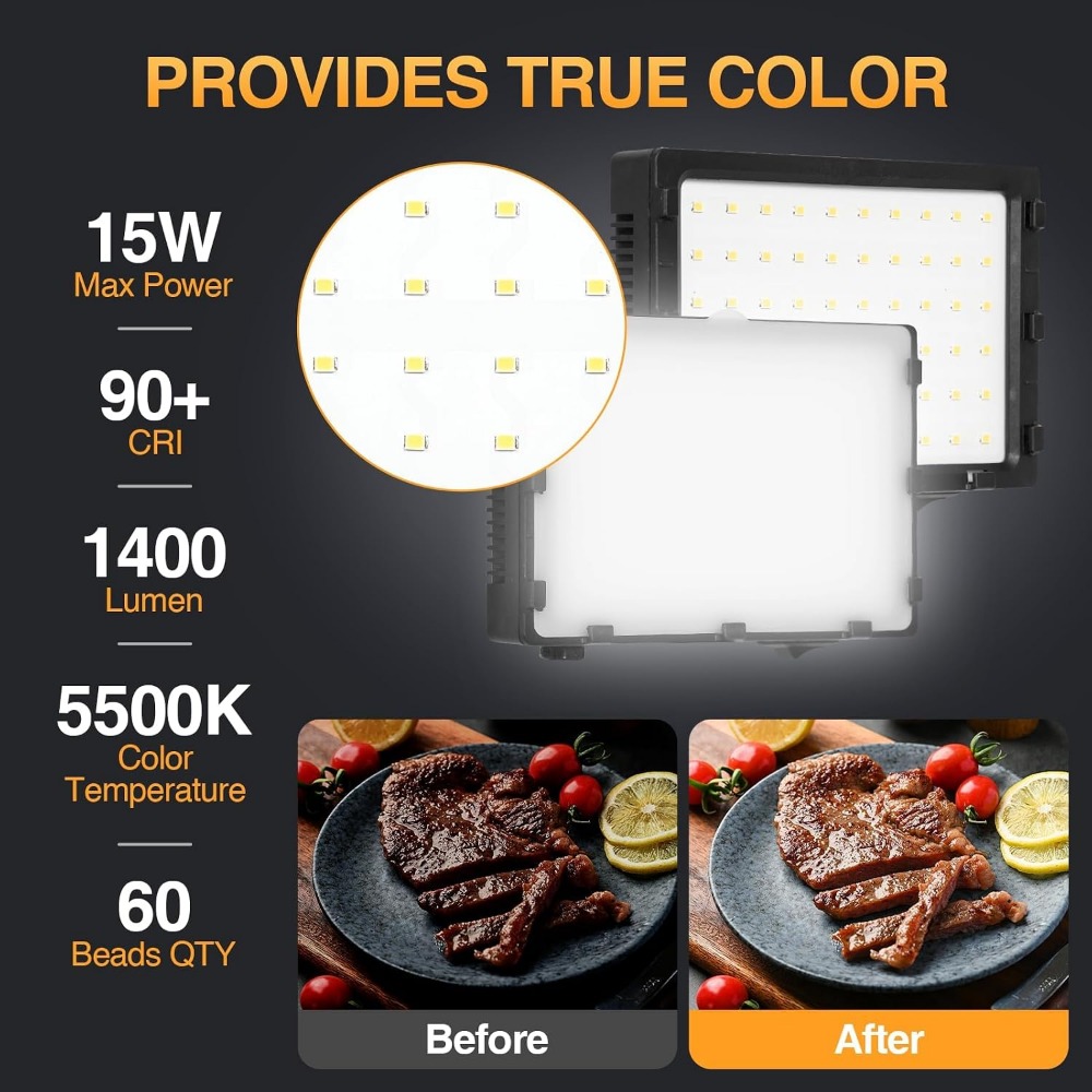 60 LED Portable Photography Li - đánh giá và giá Photography Lighting Brand