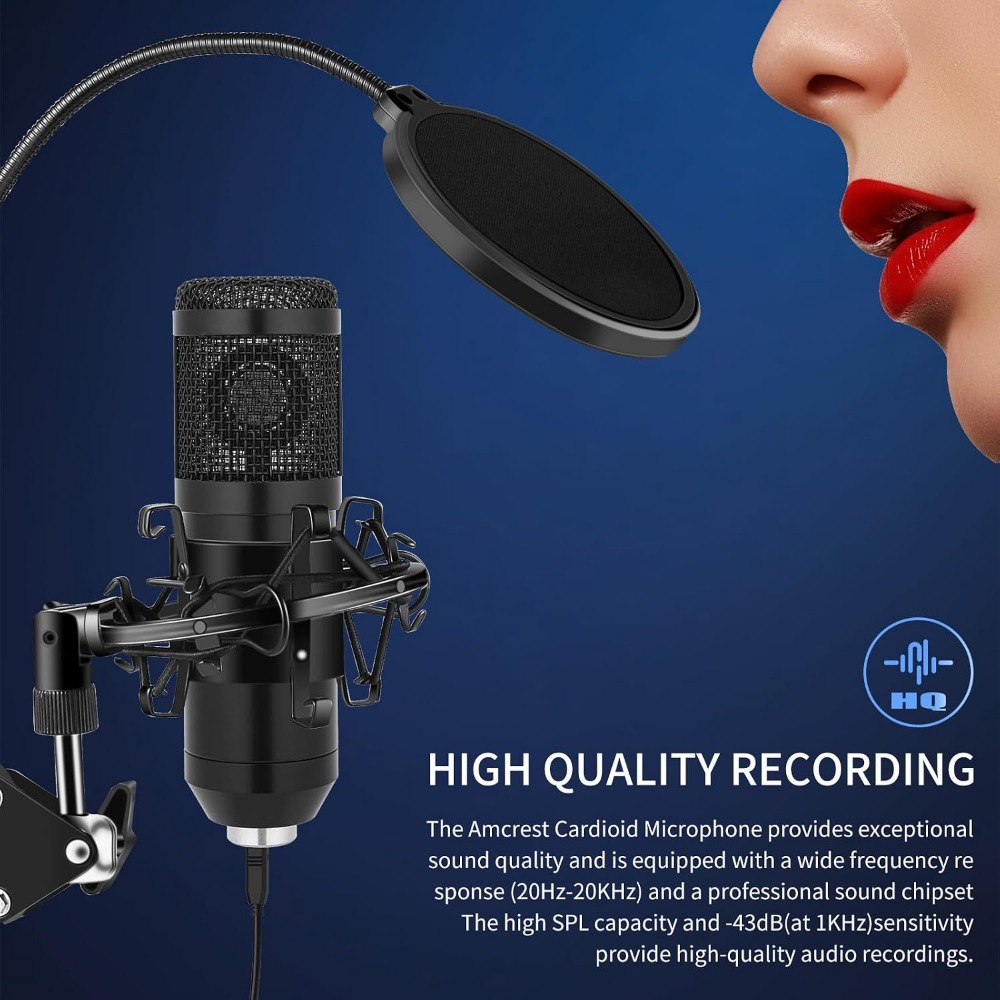 Condenser Microphone Kit with  - đánh giá và giá Boom Arm Stand