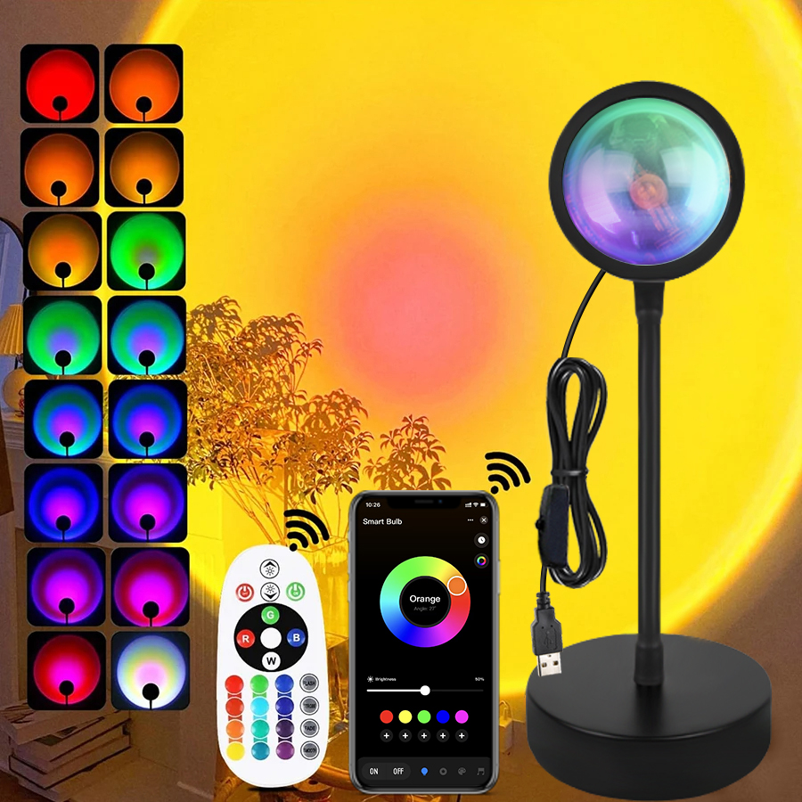 Tuya Smart Sunset Lamp USB Pro - đánh giá và giá Photography Lighting Mood