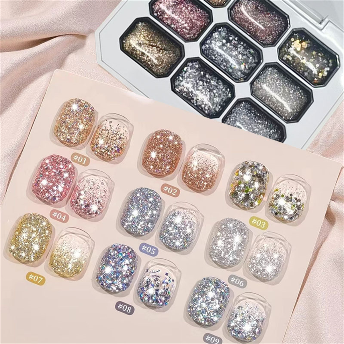 1pc 9 Colors Starburst Glitter - đánh giá và giá Photography Lighting Gels