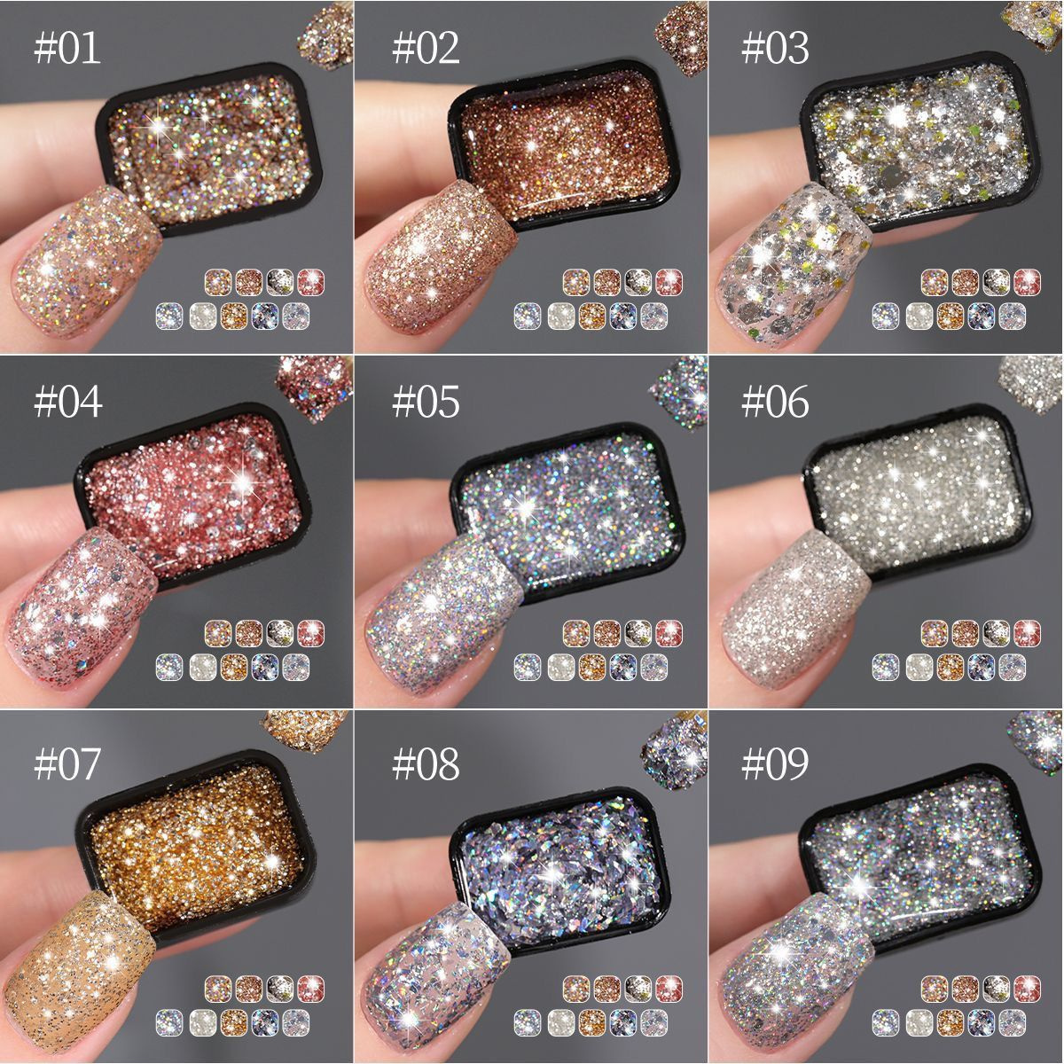 1pc 9 Colors Starburst Glitter - đánh giá và giá Photography Lighting Gels