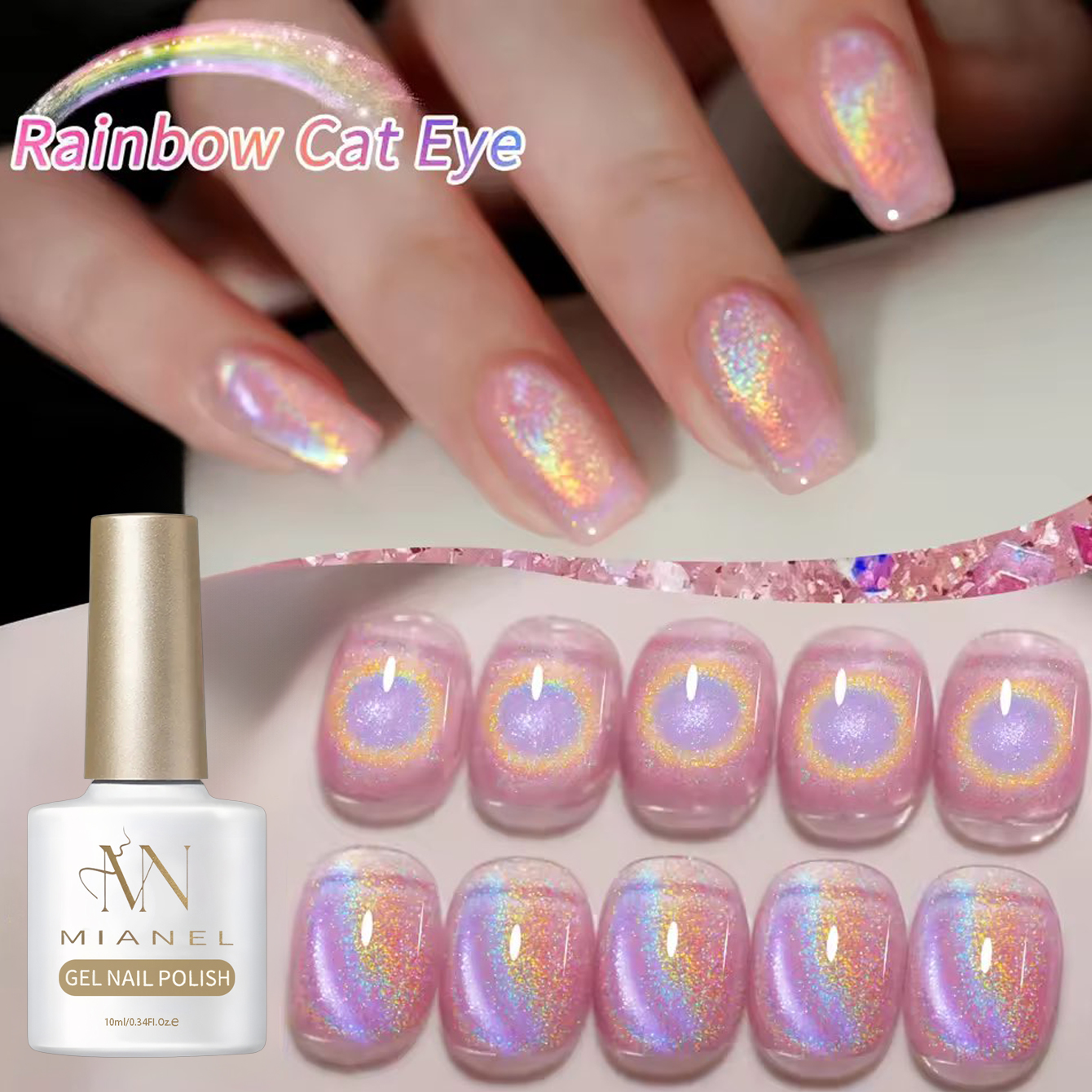 1-10pcs 10ml Pink Rainbow Cat  - đánh giá và giá Photography Lighting Gels