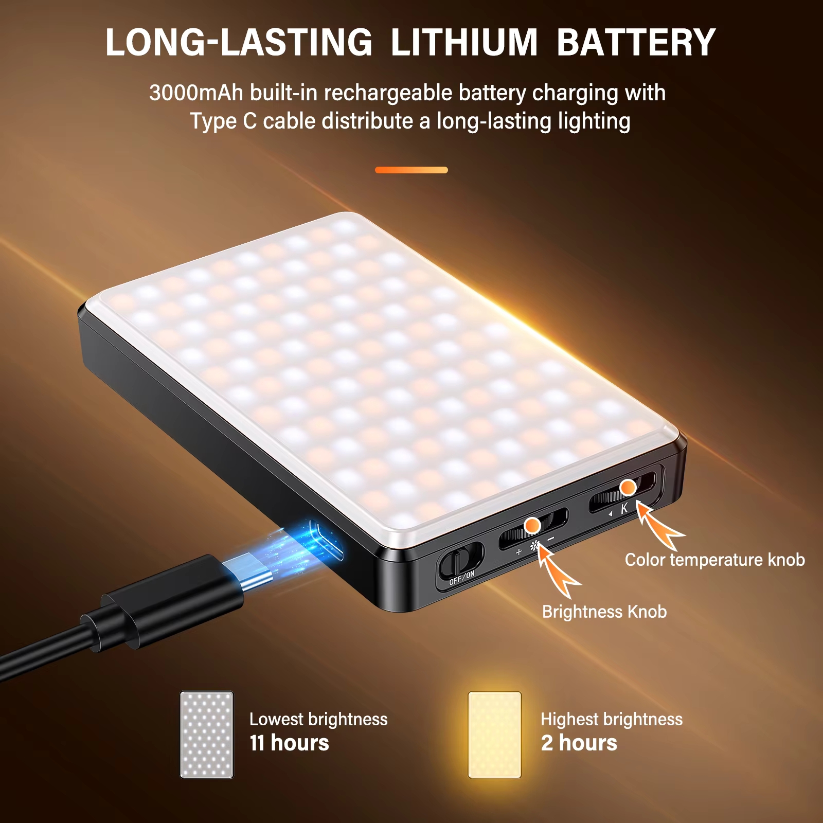 3000Mah 120 LED Rechargeable P - đánh giá và giá Photography Lighting Wand