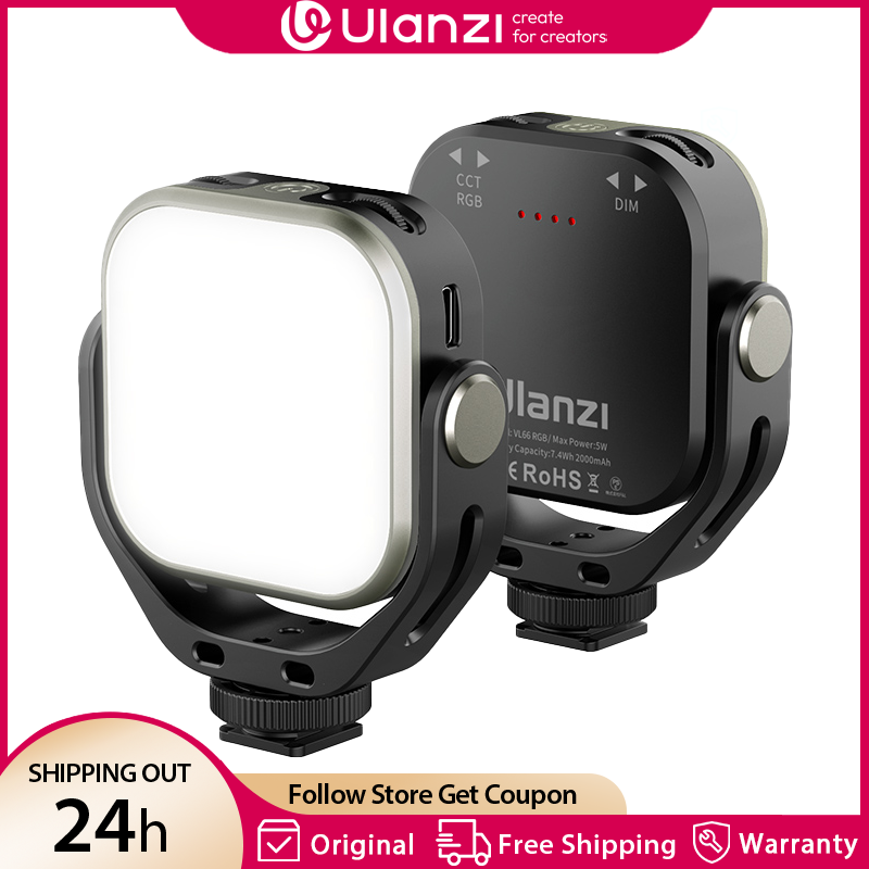 Ulanzi VL66 RGB Video Light 25 - đánh giá và giá Photography Video Lighting Kit With Adjustable Tripod Stand
