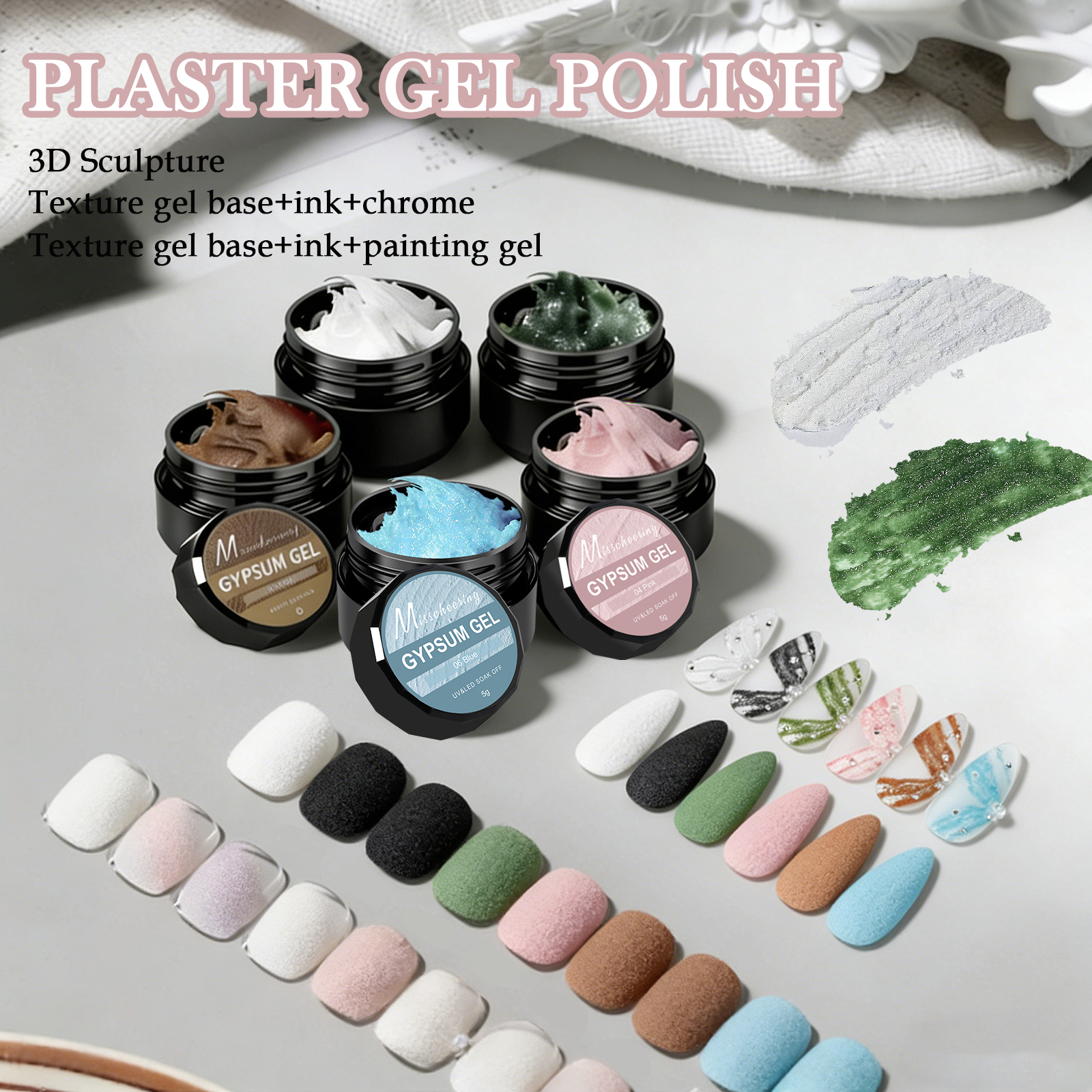 5g Solid Gypsum Painting Nail  - đánh giá và giá Photography Lighting Gels