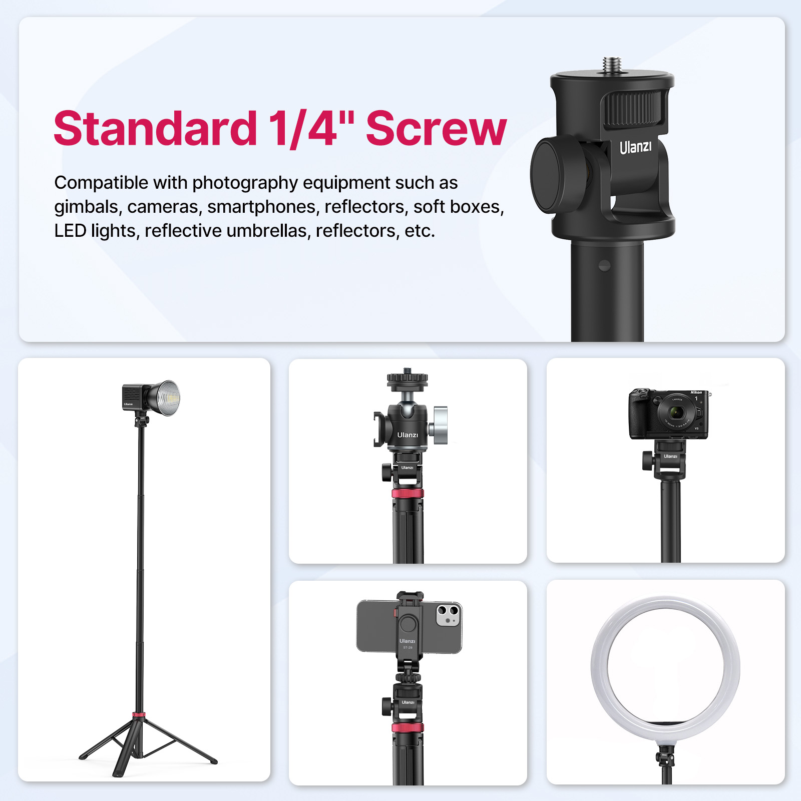 Ulanzi MT-79 2M Portable Unive - đánh giá và giá Photography Video Lighting Kit With Adjustable Tripod Stand