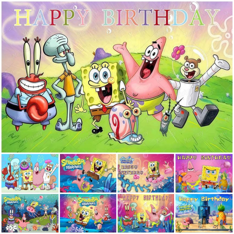 SpongeBob Theme Backdrop Carto - đánh giá và giá Photography Lighting Backdrop
