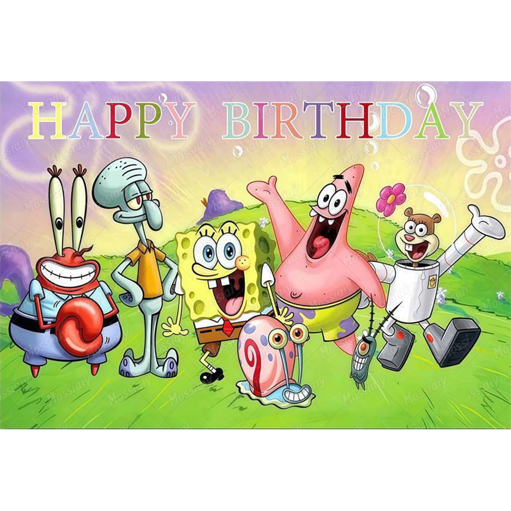 SpongeBob Theme Backdrop Carto - đánh giá và giá Photography Lighting Backdrop