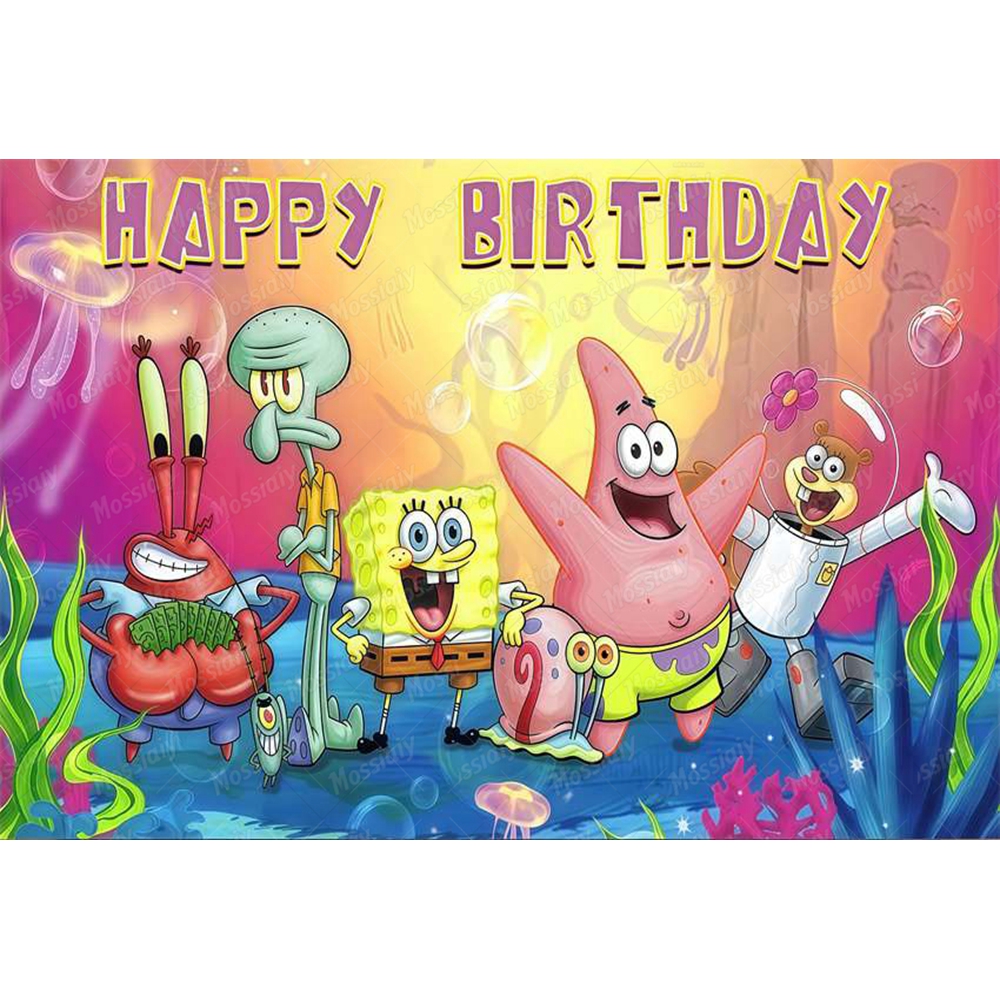 SpongeBob Theme Backdrop Carto - đánh giá và giá Photography Lighting Backdrop