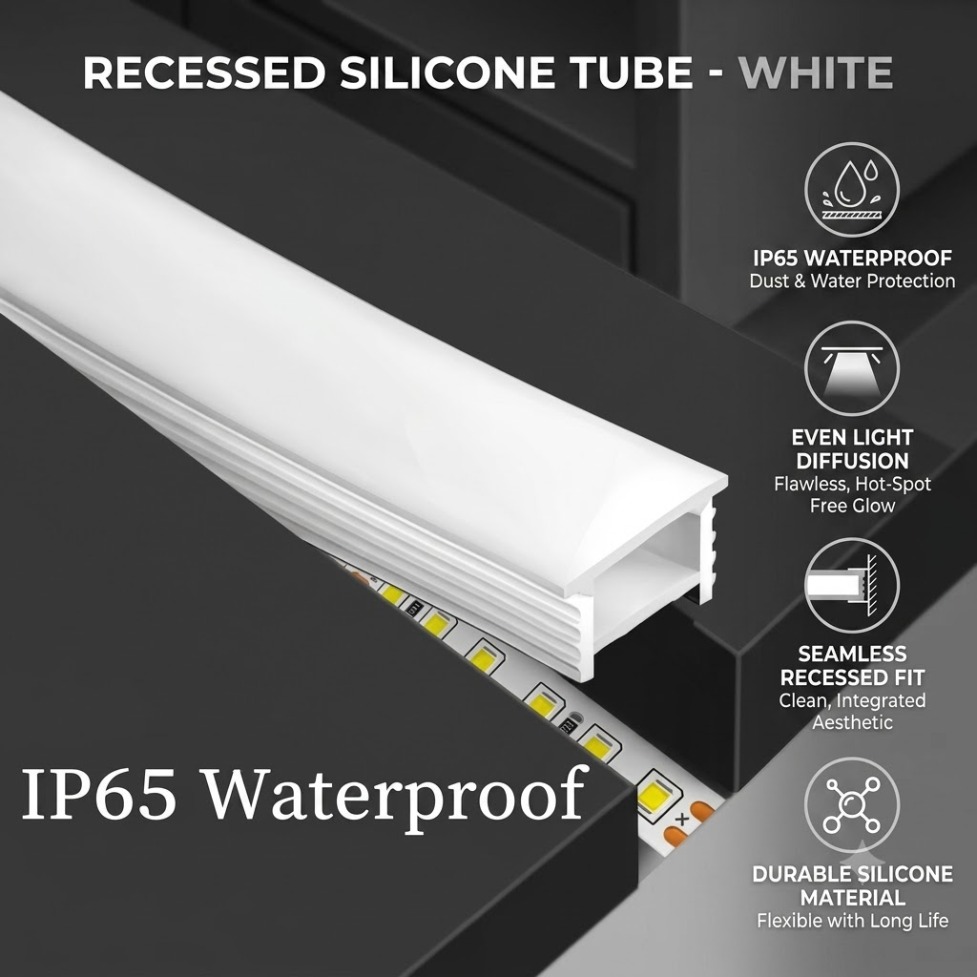 Recessed White Silicone Tube L - đánh giá và giá Diffusion Material Roll