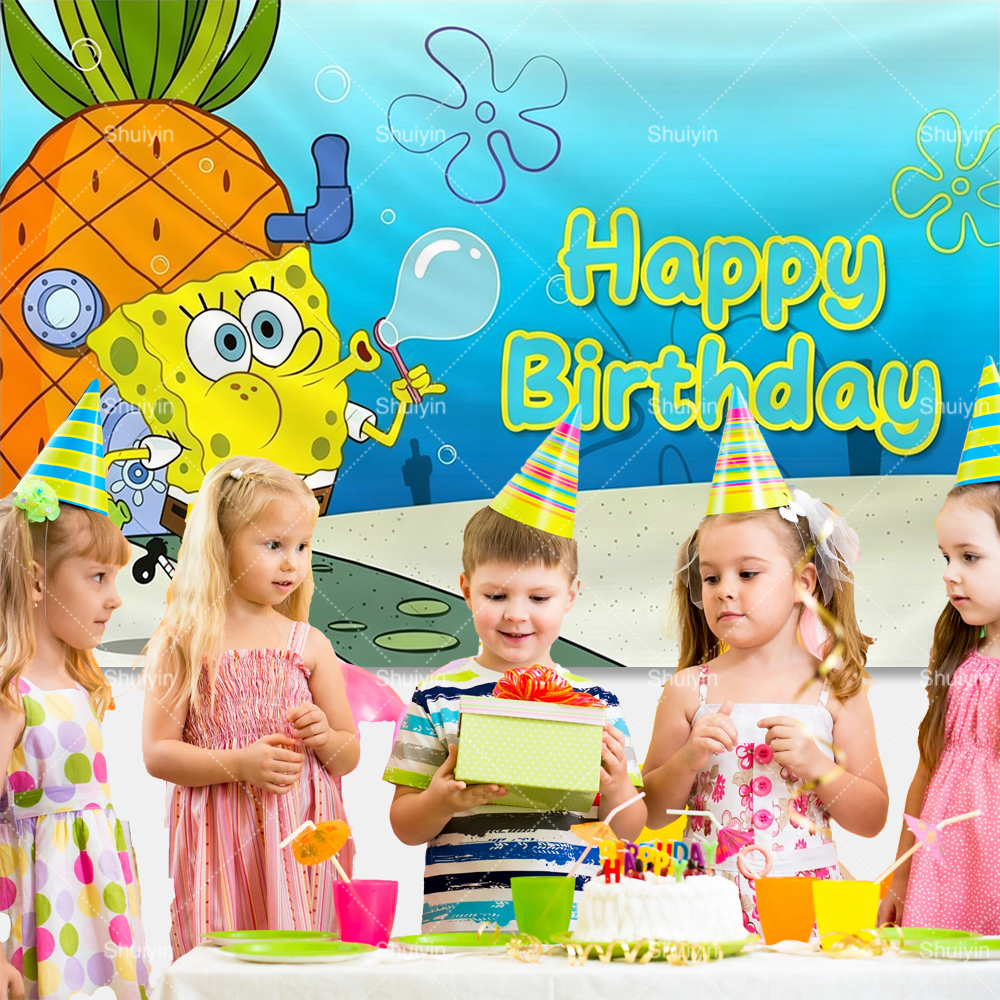 Cartoon SpongeBob Backdrop Chi - đánh giá và giá Photography Lighting Backdrop