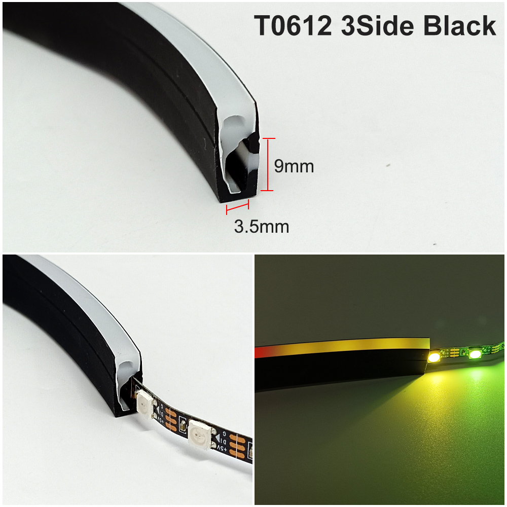 Black Silicone Tube LED Neon L - đánh giá và giá Diffusion Material Roll