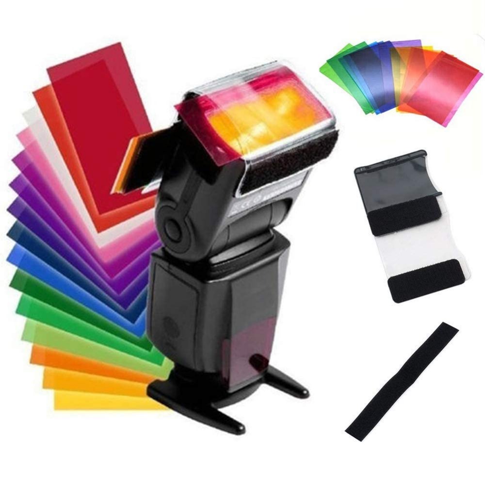 12 Colors Camera Flash Gels Li - đánh giá và giá Photography Lighting Flash