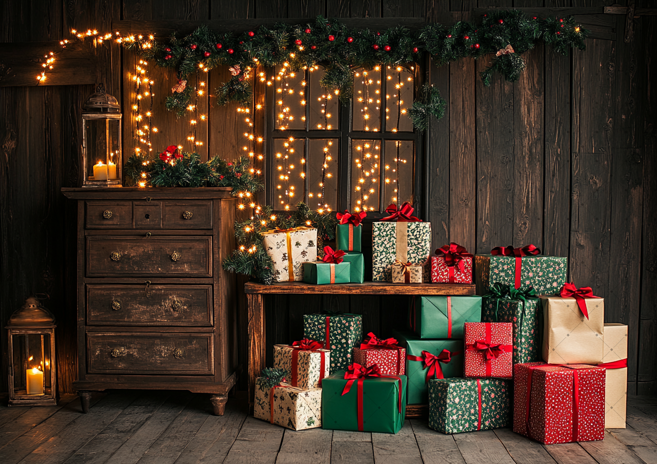 Rustic Brown Wood Wall Christm - đánh giá và giá Vintage Photography Lighting