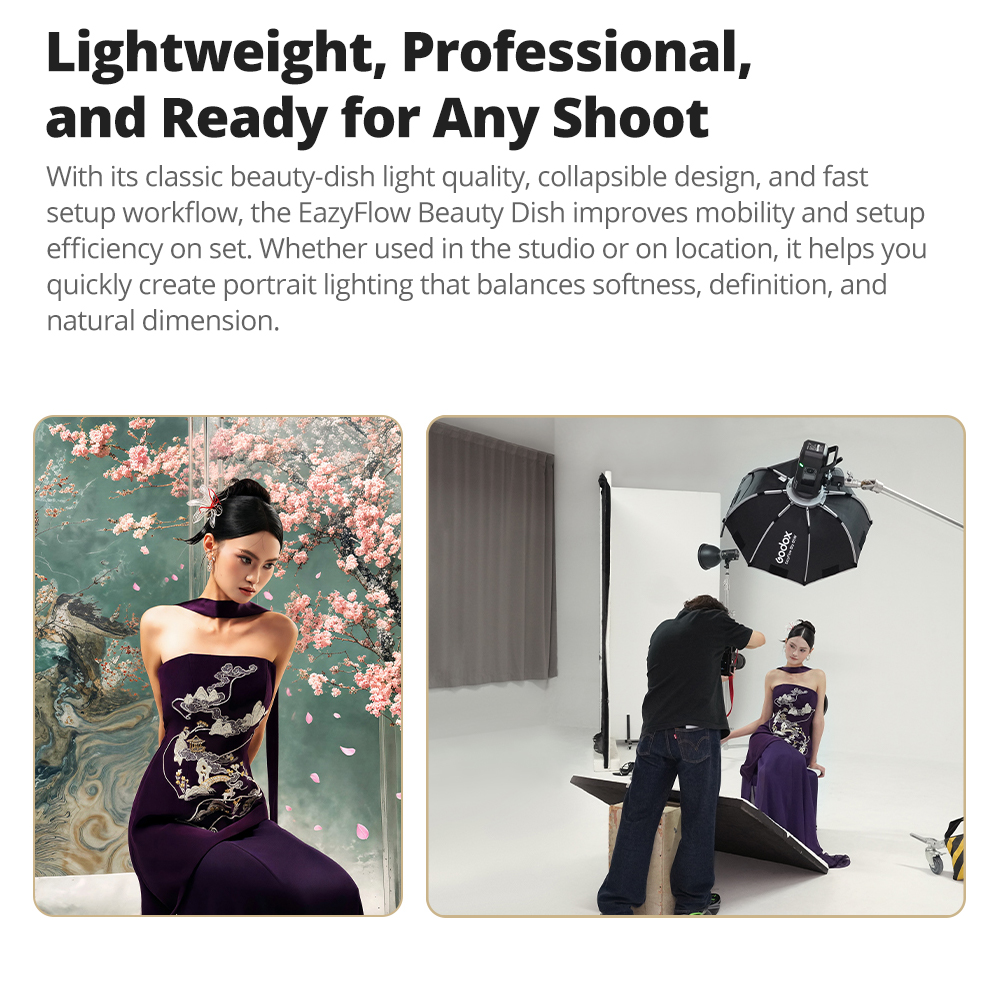 New Godox EazyFlow Beauty Dish - đánh giá và giá Photography Lighting Flash