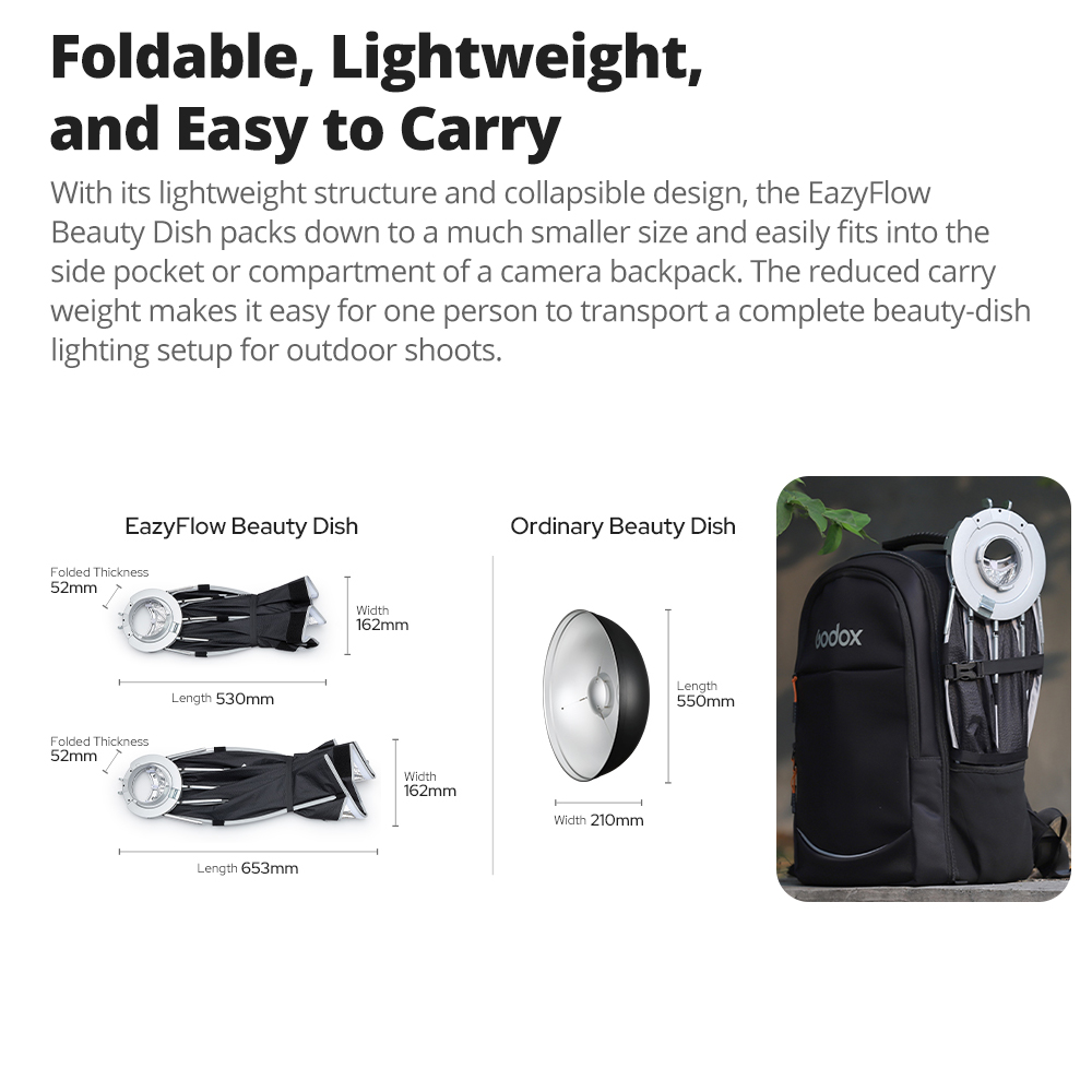 New Godox EazyFlow Beauty Dish - đánh giá và giá Photography Lighting Flash